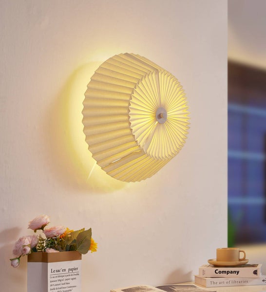 Lindby Deckenlampe Magali in Weiß aus Papier (1 flammig, E27) - Deckenleuchte Lampe Wohnzimmerleuchte