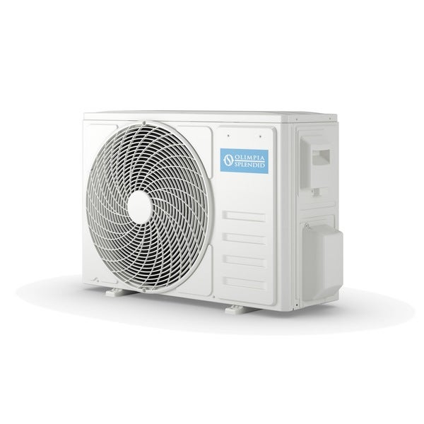 Außengerät einer Klimaanlage mit Olympia Splendid Logo