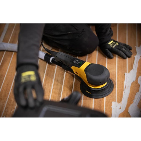 Mirka DEROS RS 600 Ø 150 mm im Koffer / leistungsstarker Rotationsschleifer für Holz und Beton / 750W Motor / 700-2500 RPM / Leichtes Design (1,8 kg) / Bluetooth-Konnektivität