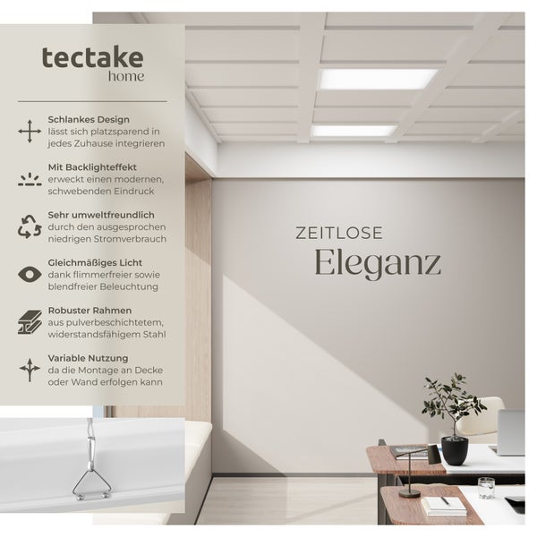 Modernes Interieur mit tectake home Deckenleuchten für flimmerfreie Beleuchtung und schlankes Design