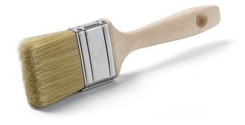 Flachpinsel mit Holzstiel und Metallzwinge für Malerarbeiten