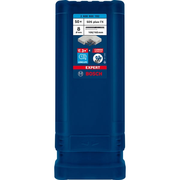 Bosch 50x Expert SDS plus-7X Hammerbohrer 8 x 100 x 165 mm  - 2608900192