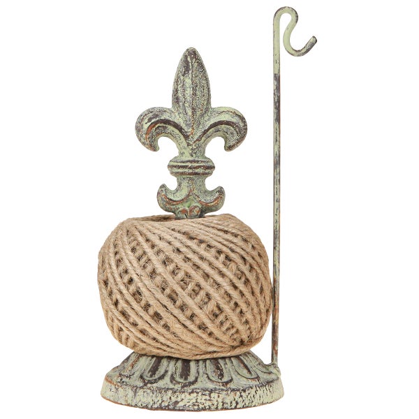 Gartenschnurspender mit Lilienverzierung und Haken