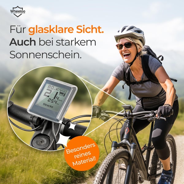 Wheeloo Bosch Intuvia 100 Displayschutz I Ebike Schutzhülle transparent & wasserabweisend I E Bike Display Schutz Zubehör für Fahrradcomputer Abdeckung