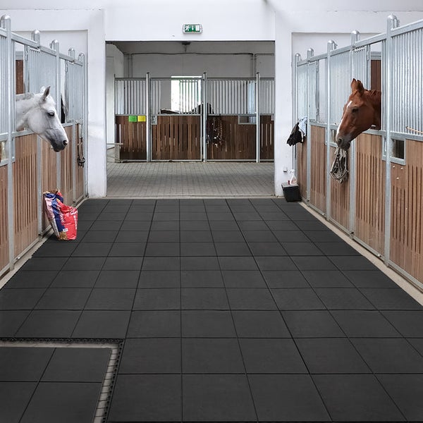Gummimatte - Stecksystem - Größe: 92x92 cm - Glatt
