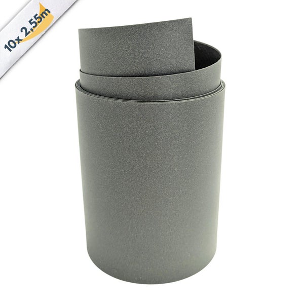 Rolle Schleifpapier, 10 Stück, jeweils 2,55 Meter lang