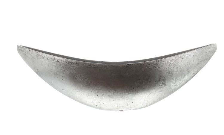 FRANK FLECHTWAREN | Pflanzschale Silber, KUNSTSTOFF, 60 x 16 x 19 cm, ohne Deko