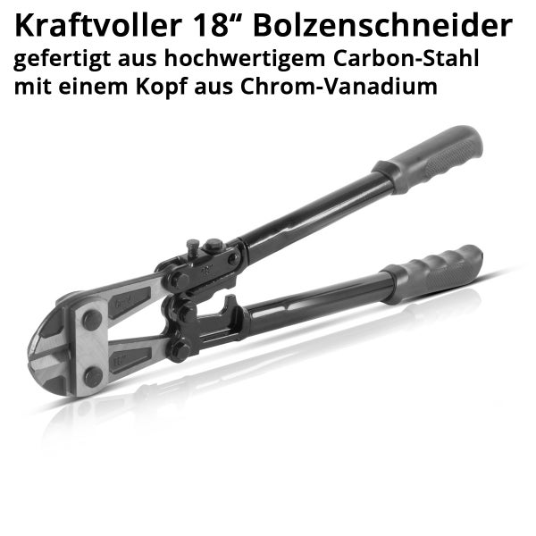Bolzenschneider 18“ Chrom-Vanadium Profi-Bolzenschere, Stahlschneider
