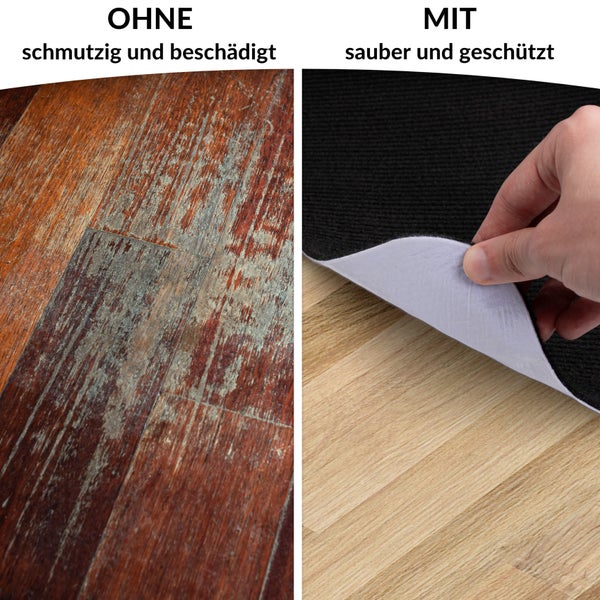 Bodenschutzmatte NEMESIS selbsthaftend für Hartboden Creme Größe: 100x150cm