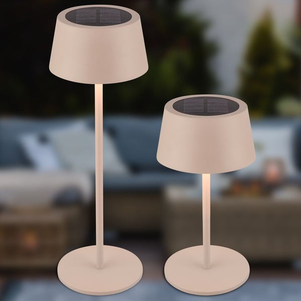 Solar Tischleuchte mit Touchdimmer 2W 160 lm CCT Einstellbares Weiß Awia beige