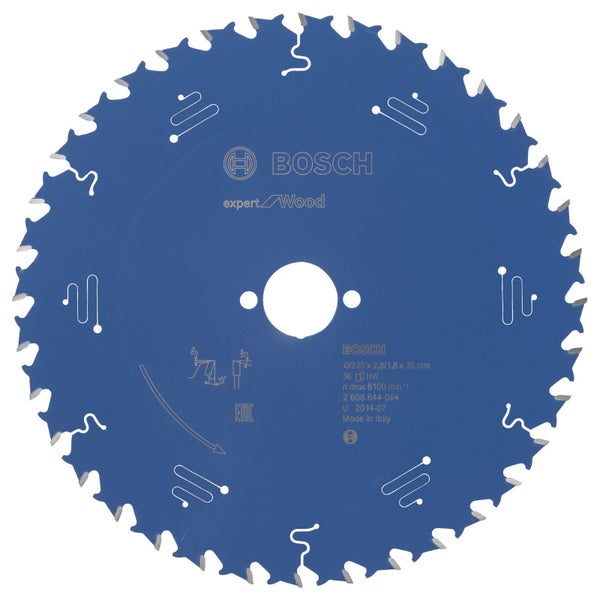 Bosch Kreissägeblatt Expert for Wood für Handkreissägen 235 x 30 x 2,8 mm 36 - 2608644064