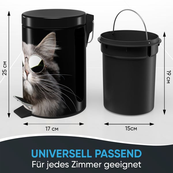 Sanilo Kosmetikeimer 3L mit Absenkautomatik Cool Cat