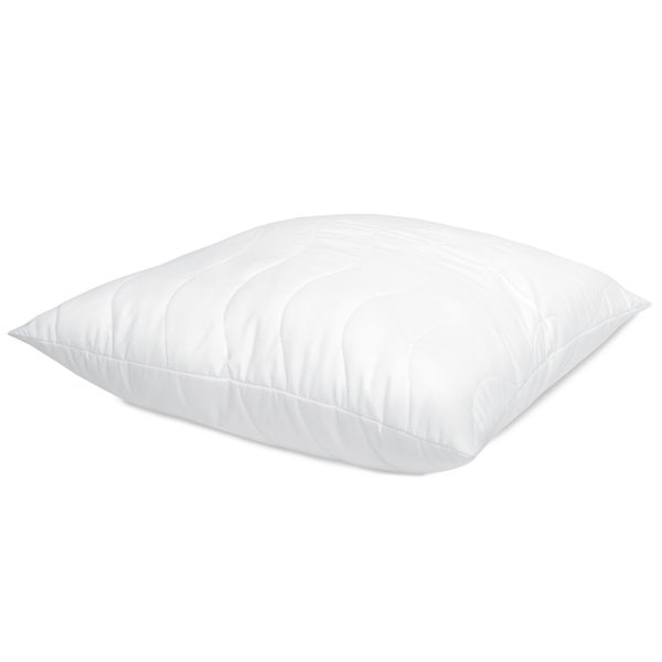 Weißes Kopfkissen mit gestepptem Muster