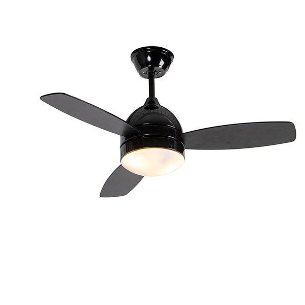 Deckenventilator mit drei Ventilatorflügeln und integrierter Deckenleuchte zur Montage unter der Zimmerdecke