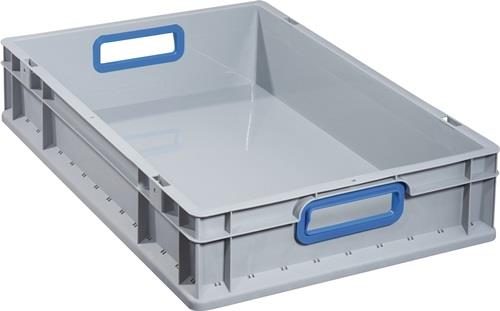 Graue Kunststoffbox mit Griffen