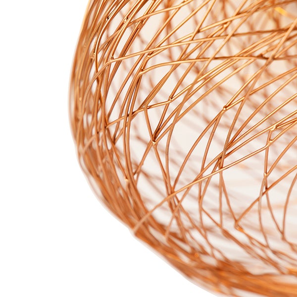 Detailaufnahme einer Drahtleuchte