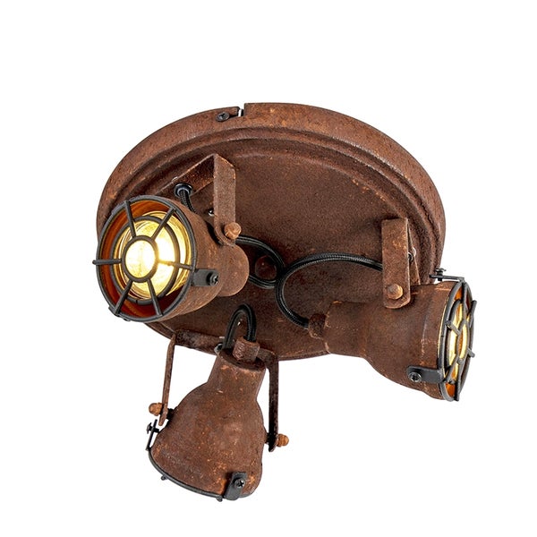 Deckenleuchte im Industrie Stil mit drei Strahlern