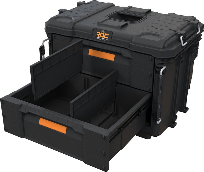 Keter Pro Gear XL Werkzeugkoffer mit 2 Schubladen - 56x37x41 cm - Schwarz