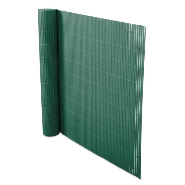 FLOORDIREKT PVC-Sichtschutzzaun - extra Blickdicht - Deko für Balkongeländer - Grün - 100 x 500 cm