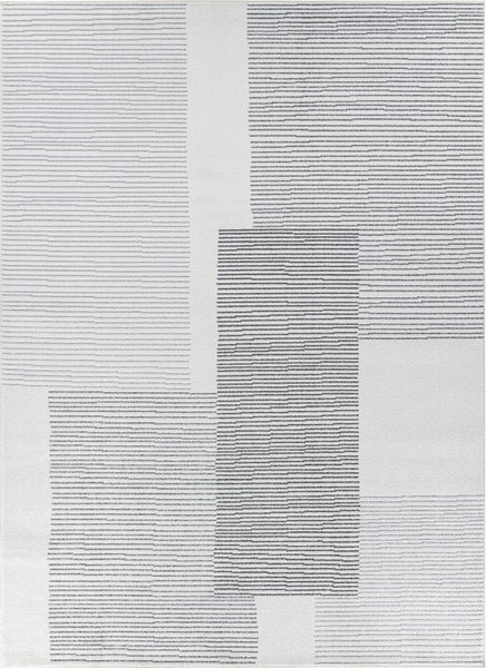 Moderner Skandinavischer Teppich Weiß/Grau 200x275 cm GINA
