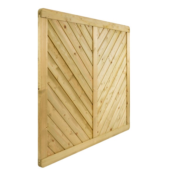 Holzsichtschutzelement mit Chevronmuster