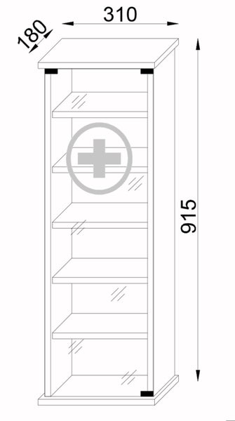 Medizinschrank Arzneischrank Gusal abschließbar