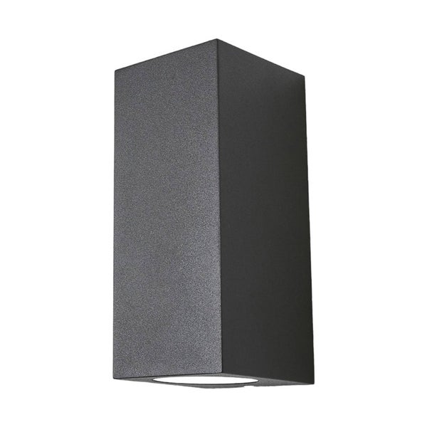 Lucande Wandleuchte außen Xava (Modern) in Schwarz aus Aluminium (2 flammig, GU10) - Außenwandleuchten Wandlampe Led Außenlampe Outdoor für Außenwand/Hauswand Haus Terrasse & Balkon