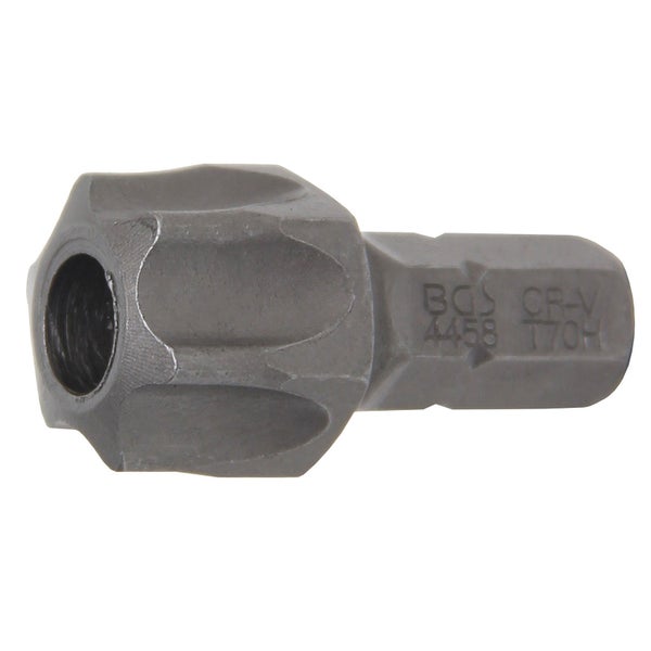 BGS Bit Antrieb Außensechskant 8 mm (5/16) T-Profil (für Torx) mit Bohrung T70 - 4458