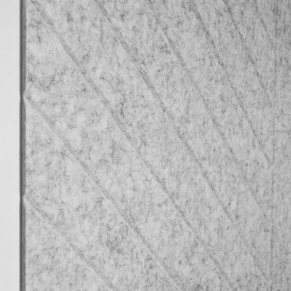 Akustisches Wandpaneel aus PET-Filz – 100 x 100 cm – Fischgrätenmuster Hellgrau