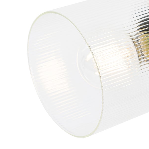 Geriffelter Lampenschirm aus Glas