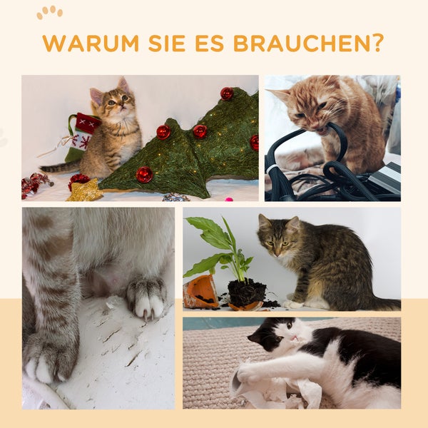 PawHut Katzen Kratzbrett, 55 x 25,5 x 3 cm, Wellpappe, Braun
