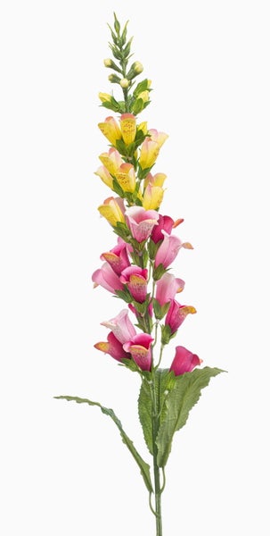 Künstlicher Fingerhut SCHYNRA, gelb-rosa, 95cm - Kunstblume