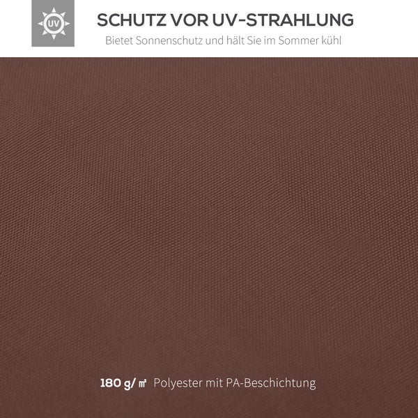 Outsunny Ersatzdach, Pavillondach für Metallpavillon, 3x3m, Polyester, Kaffee