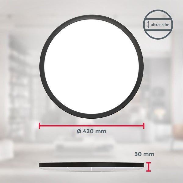 LED Panel 42 cm - 22W, 2700lm, dimmbar, Fernbedienung, RGBW, schwarz