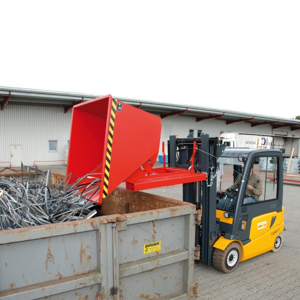 Bauer Kippbehälter AK 75, lackiert, Gelborange