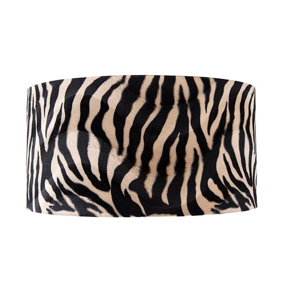 Velours Lampenschirm Zebra Design 50/50/25 Gold innen