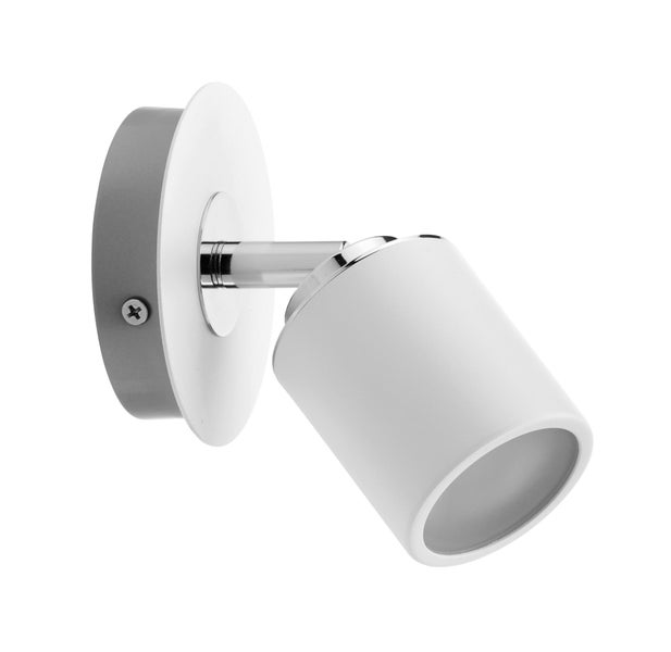 Spotlight Tube IP44 GU10 230V max. 10W dimmbar Weiß, Chrom