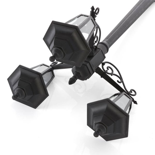 Lindby Mastleuchte, Wegeleuchte 217 cm Aussenleuchte Stehlampe Gartenlaterne IP44 Gartenlampe Außenleuchte Wegelampe Hof 3x E27 ohne Leuchtmittel