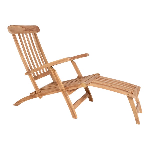 Alkas Liegestuhl, Teakholz massiv. 60 X 150 X 80 cm