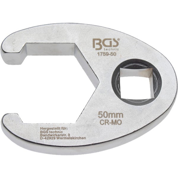 BGS Hahnenfußschlüssel Antrieb Innenvierkant 20 mm (3/4) SW 50 mm - 1759-50