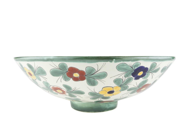 Keramikschale mit Blumenmuster