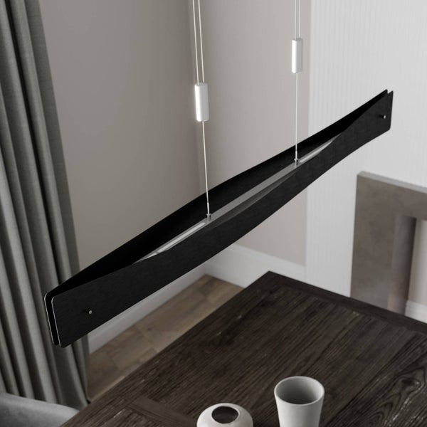 quitani LED Lian (Design, Modern) in Schwarz aus Aluminium (1 flammig ) Wohnzimmerleuchte