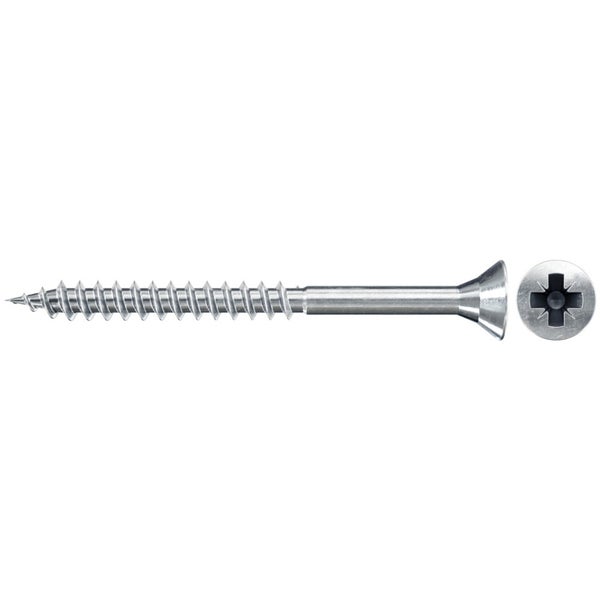 Fischer 100x Spanplattenschraube FSPII 6 x 160 mm Senkkopf blauverzinkt Teilgewinde Kreuzschlitz PZ - 551229