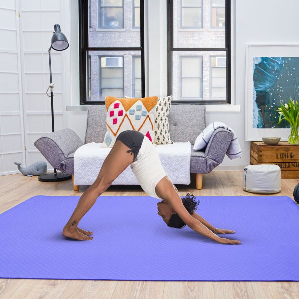 200x116 XXL Fitnessmatte - Rutschfest - 6mm Extra Breite Yogamatte Violett