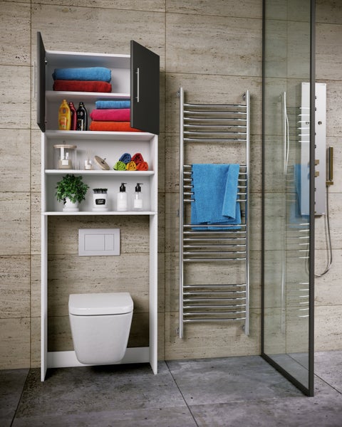 Holz WC Toilette Regal Überbauschrank Totas