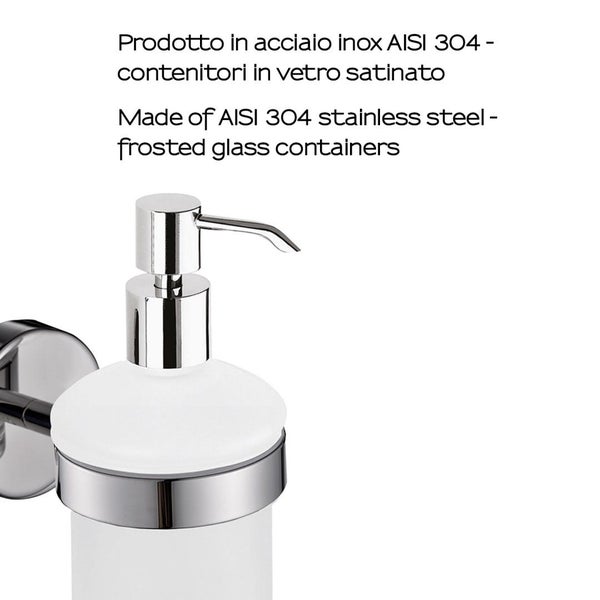 Seifenspender 180 ml aus Glas und Edelstahl | Loto