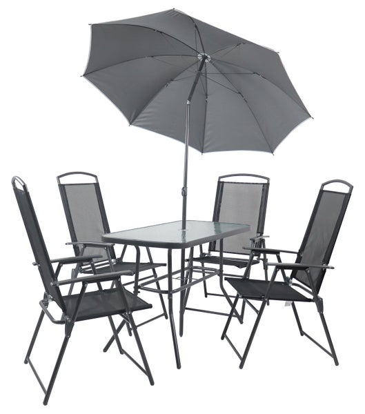 5-tlg Sitzgruppe Gartenmöbel Tisch Stühle Set 110