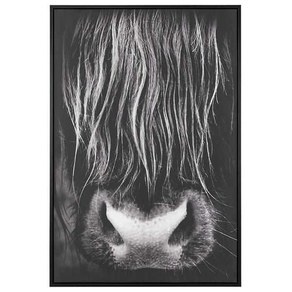 Canvas GALEATA Tiermotiv 63 x 99 cm Schwarz