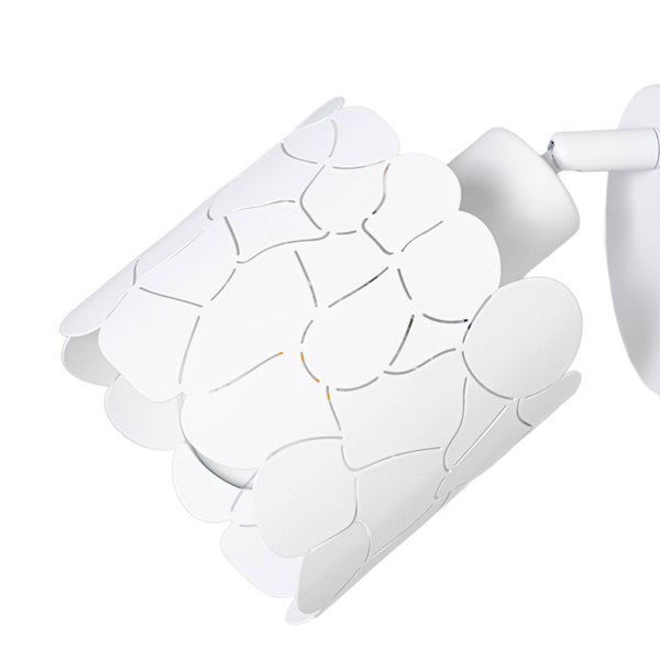 Weiße Wandleuchte mit Muster