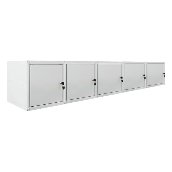 PROREGAL Mega Deal 5x Schließfachwürfel Cubic HxBxT 35 x 35 x 35 cm Grau